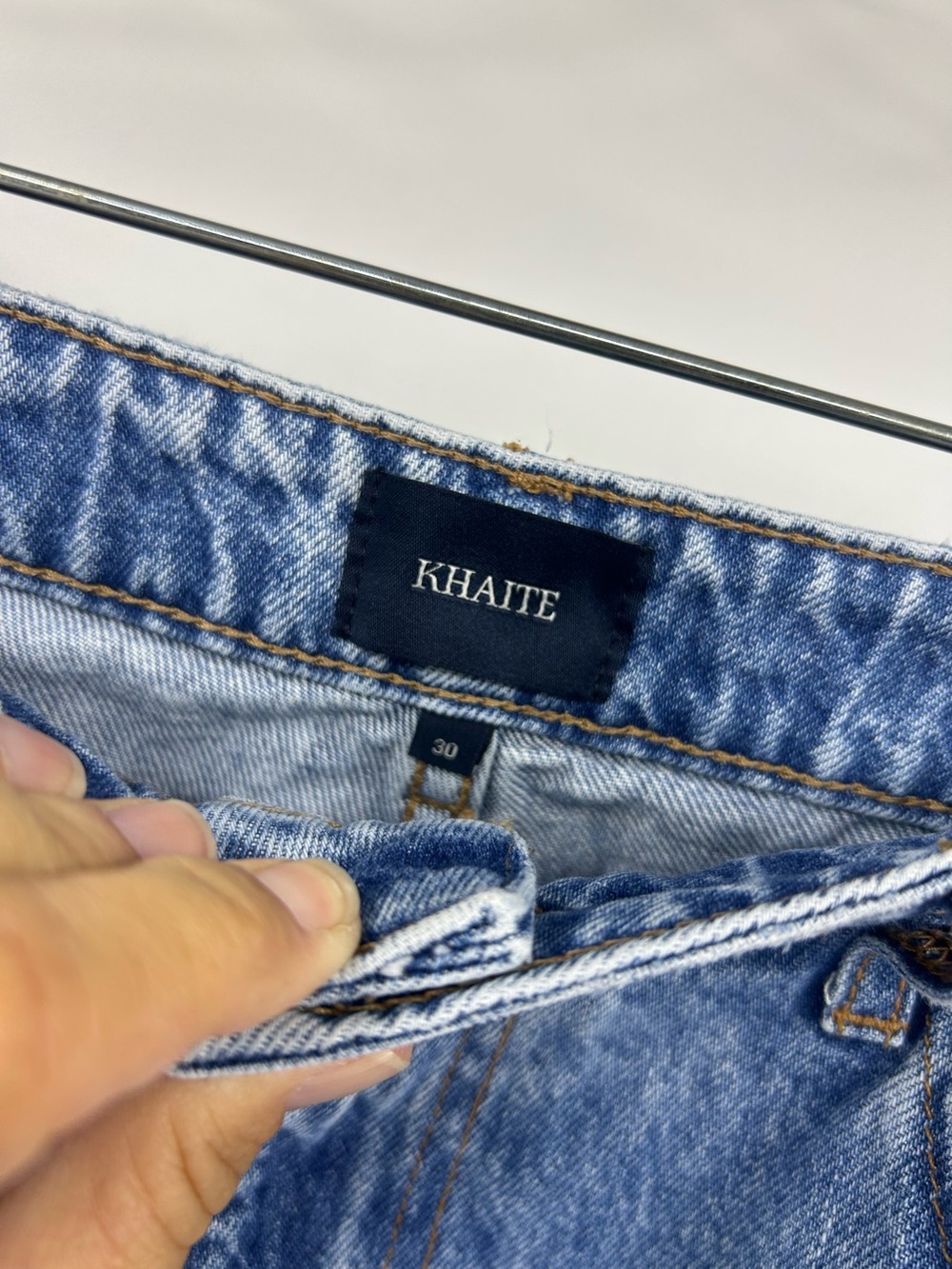 Khaite Women’s Vivian Stretch Denim Bootcut Jeans in Bryce Blue Size 30 - Picture 7 of 13